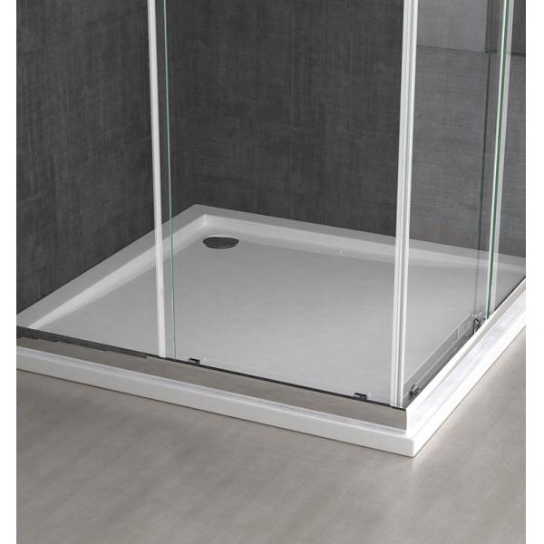 Standard Size Sliding Glass Bathroom Shower Room Aluminium Alloy Frame Material
