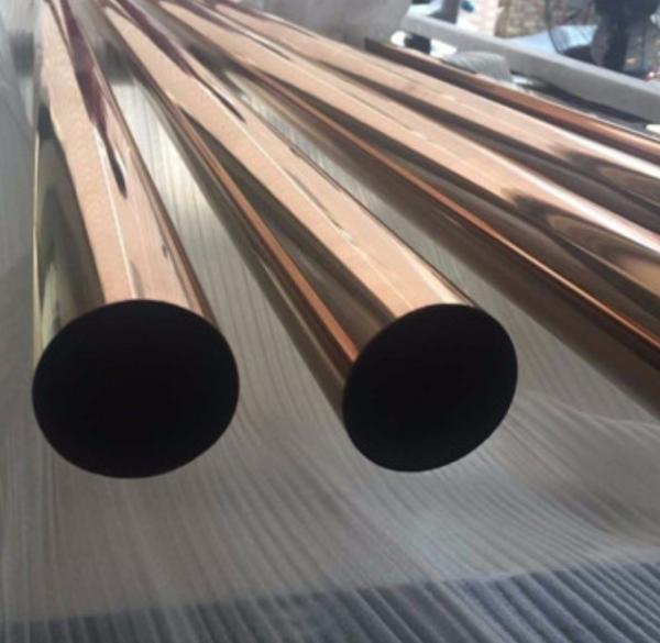 Gold Bronze Stainless Steel Pipe Tubing 301 310S S32305 410 316Ti Ss 904l Pipe