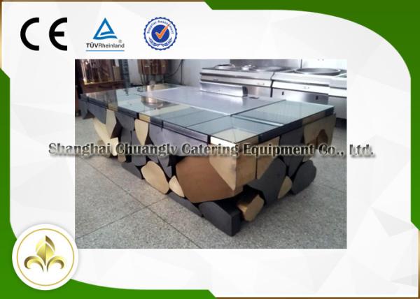 Gold Miner Teppanyaki Hibachi Grill Table , Gas Teppanyaki Grill Equipment