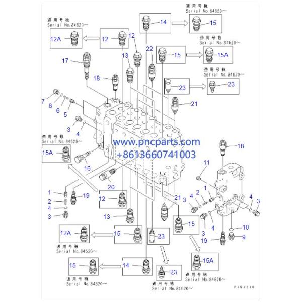 723-40-50200 Shantui PC200-6 6D102 Komatsu Relief Valve Assy