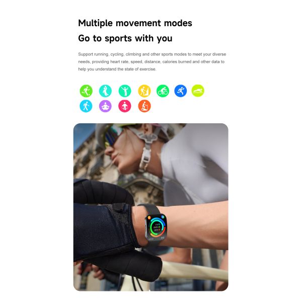 Hot U17 Smart Watch Ultra-thin Curved Square Screen AMOLED 1.85inch BT Call IP68 Deep Waterproof H Band APP 3D Menu Smartwatch