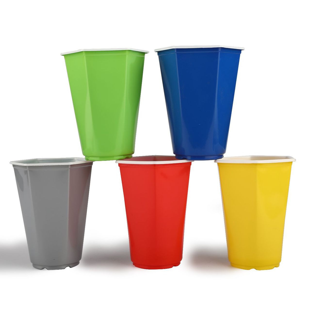 16oz Red Blue Varous Color PP Disposable Plastic Cup for OEM and Flexographic Printing
