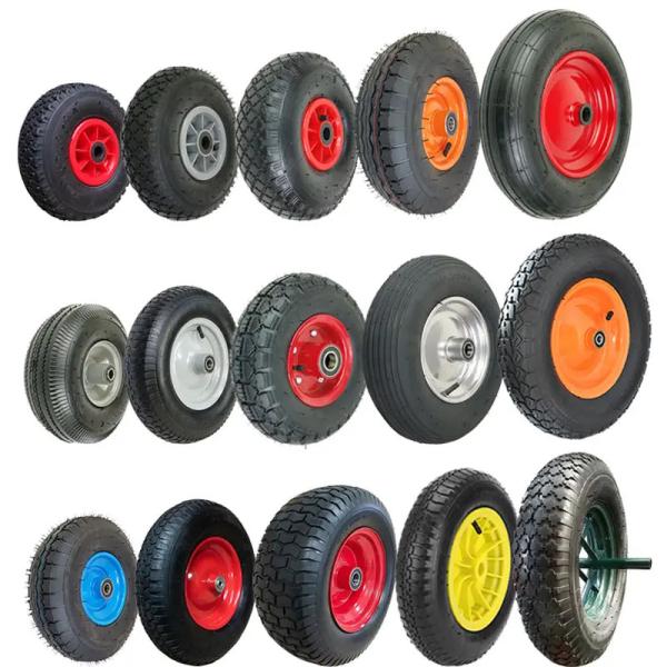 8 10 12 13 16 Inch Low Price Hand Truck Tire Trolley Tire Inflatable Pneumatic Rubber Wheels