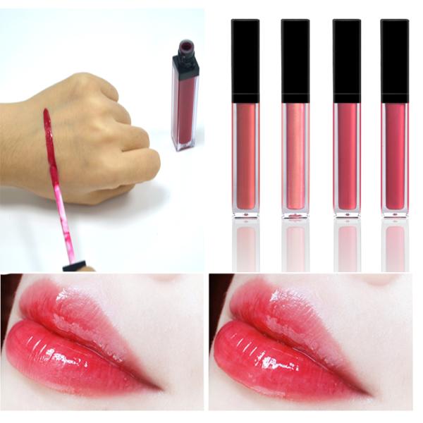Shiny Lip Makeup Products Long Lasting Glossy Lipgloss Liquid Form 8ml Capacity
