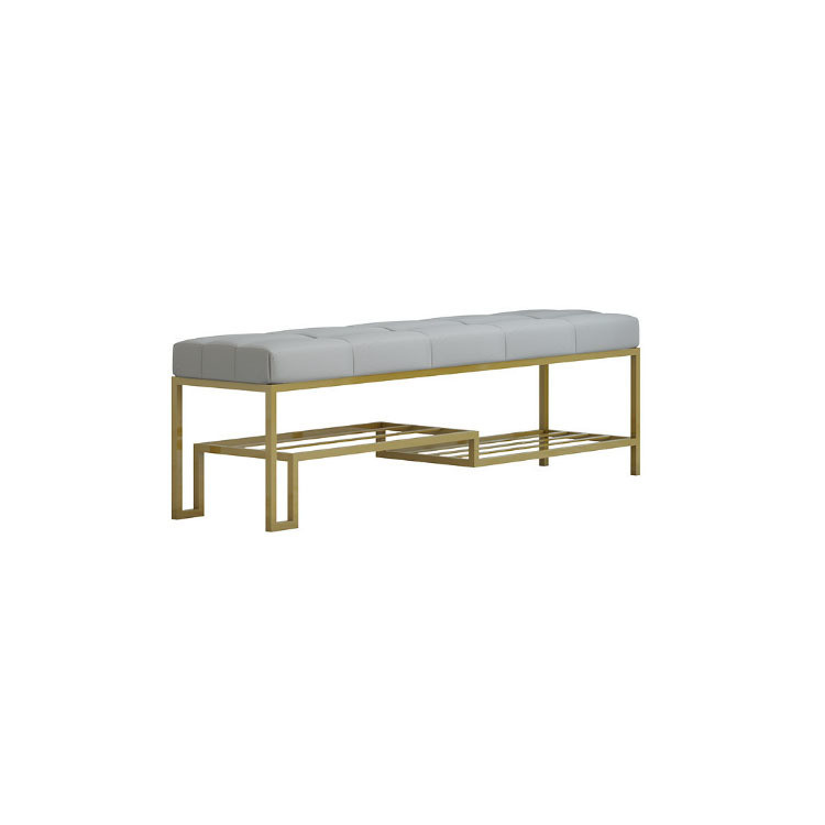Versatile Long Bench Cushion Shoes Storage Rack for Entrance and Outdoor Environment