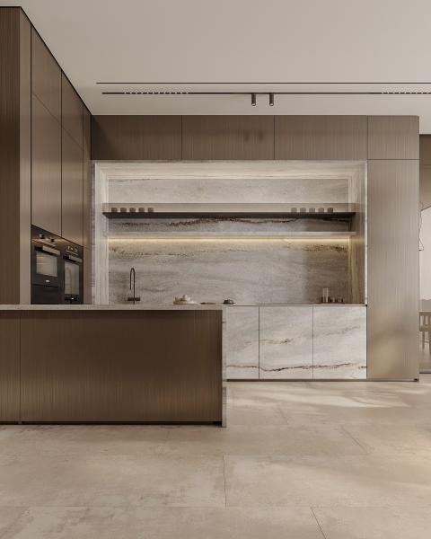 Kitchen Wooden Cabinets High-End Contemporary Cupboard Units in Stylish Homes Luxury Modern Kitchen Cabinet