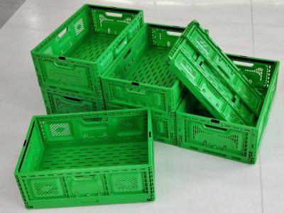 Plastic Foldable Crate Collapsible Basket Plastic Storage Food Grade Plastic Trays Stackable Moving Crate