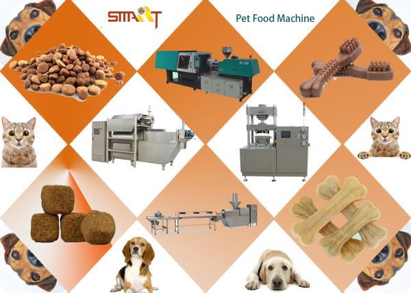 o cão de 1000kg/hr 70kw mastiga a máquina expulsando para fazer Kibbles