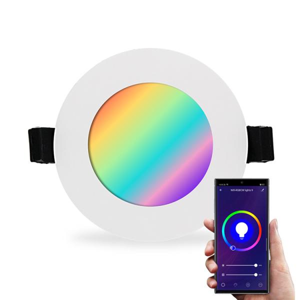 RGBW LED Round Downight with Reduced Maintenance Costs, 3 CCT Adjustable, 120lm/W, Flicker