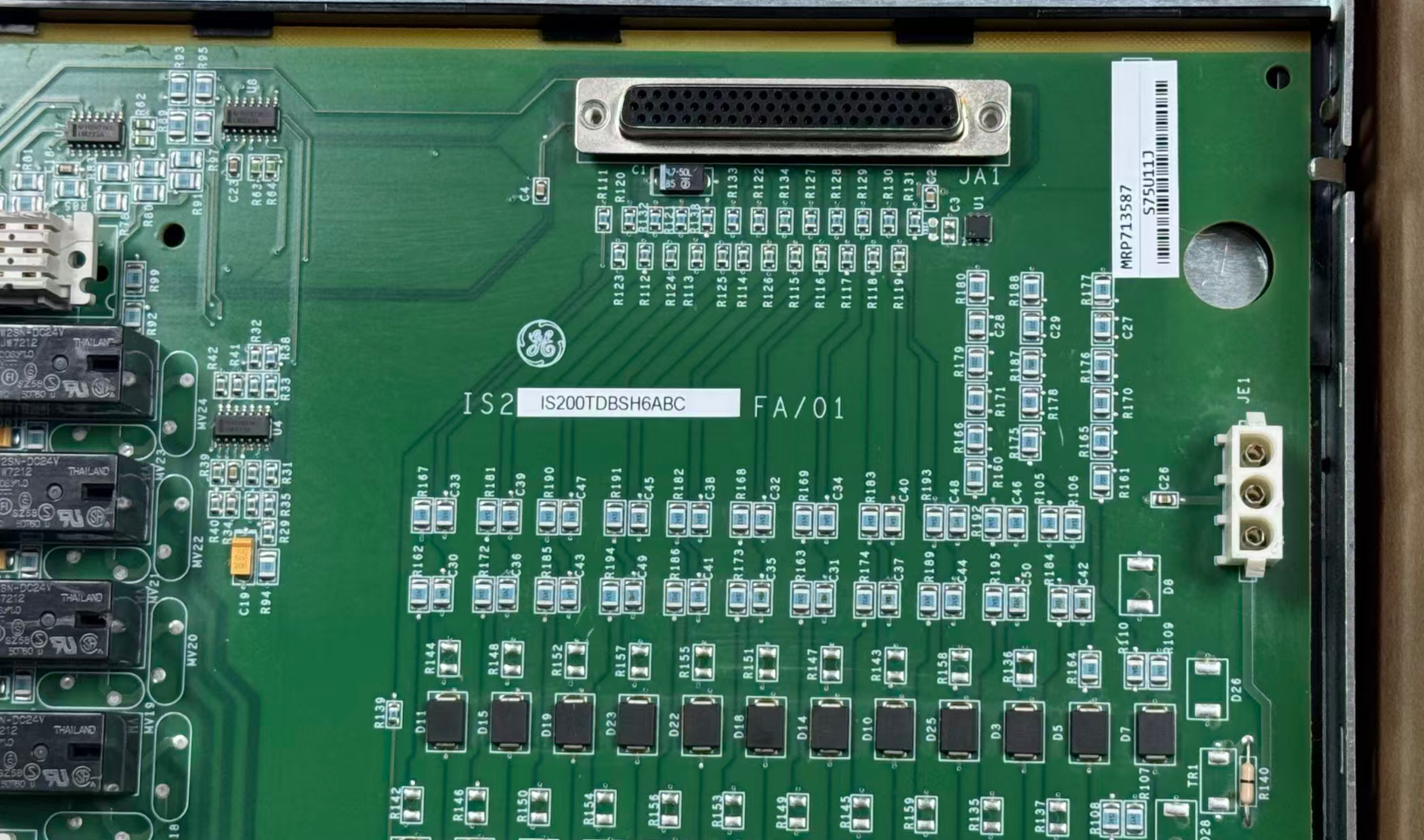 IS200TDBSH6A GE Mark VI Discrete I/O Simplex Terminal Board