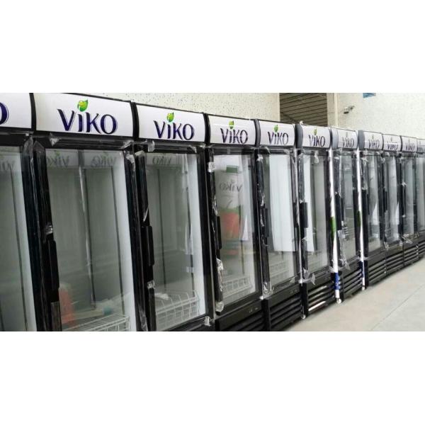 Commercial 3 4 Doors Beverage Display Refrigerator With 680mm Depth