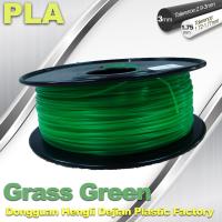 Materiais biodegradáveis do PLA 1.75mm do filamento da impressora 3d do verde de grama