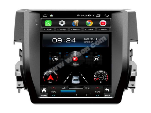 9.7'' Tesla Vertical Screen For Honda Civic 2016- 2018 Android Car Multimedia Player