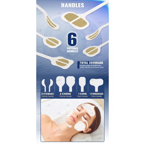 6 пластырей Ems Facial RF Неинвазивный подмолочение лица Потягивание кожи Двойной подбородок и ноги ворона Удаление косметической машины