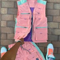 Unisexe de la mode Hip Hop Cargo Shorts ensemble gilet et Shorts ensemble dernier design