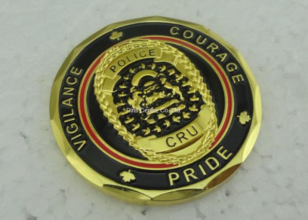 Soft Enamel Brass Personalized Coins Die Struck Gold CRU OEM