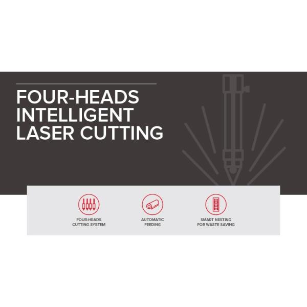 4 Heads 500W 700W 750W Laser Cutting Machine For Leather