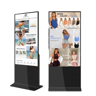 Qunmnao LCD au sol 32-86 pouces Android Lecteur publicitaire LCD Équipement intérieur Totem Touch Bank Affichage numérique