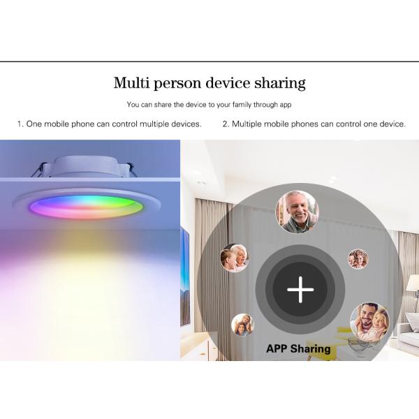 Потолок Downlights SMD2835 дистанционного управления Alexa привел освещение утопленное потолком