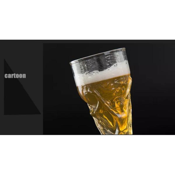 Чашка кристаллического стекла изготовления на заказ устойчивая с формой футбола