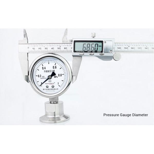 CE Certified 2.5% Precision Customized Clamp Diaphragm Pressure Gauge for Manufacture