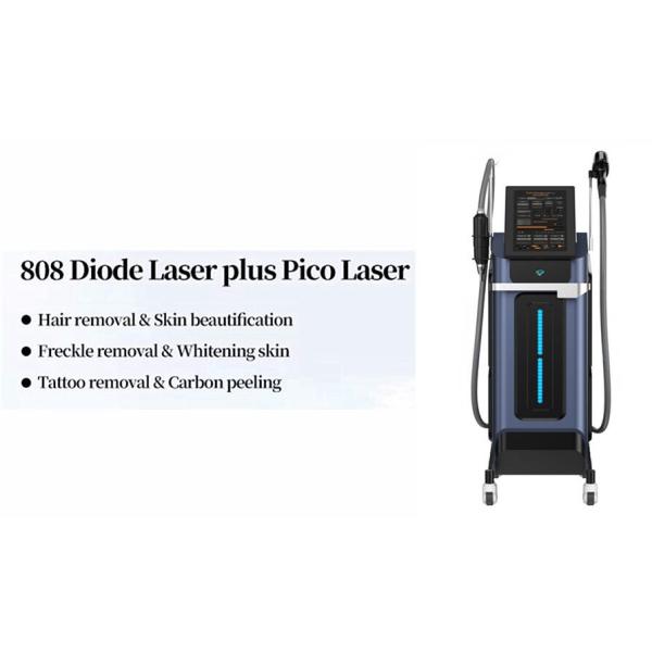 Eliminación de vello con láser de diodo Rejuvenecimiento de la piel Máquina de belleza Pico láser 2 en 1