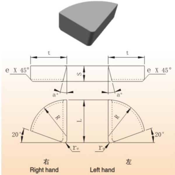 вставка карбида вольфрама 8mm цементировала подсказки карбида для инструментов конца поворачивая