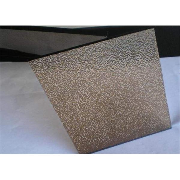 Smooth / Flat Decorative Patterned Glass Bronze Nashiji Glass With Good Vision