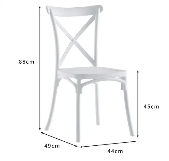Pub Medieval White Plastic Dining Chairs Adjustable Plastic Restaurant Chairs