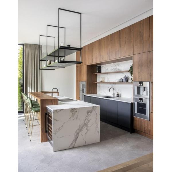 Modern Style Plywood Kitchen Cabinets Italy Design Built In Pantry And Drawer Basket