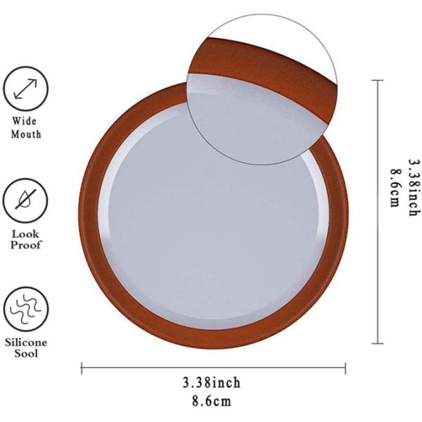 Крышек опарника каменщика каменщика Dia 3.38in контейнеры цилиндра многоразовых стеклянных алюминиевые 86mm