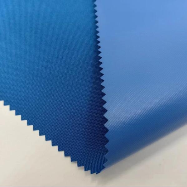 RPET PVC Coated Fabric Woven Plain Dyed Eco Friendly Textiles With 110x76 Density