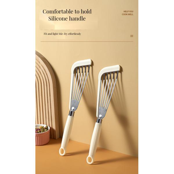 Versatile Stainless Steel Slotted Fish Spatula Heat Resistant Turner for Nonstick Cookware