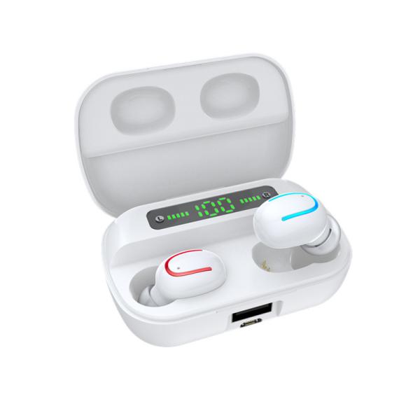 Small In-Ear Bluetooth Binaural Earphone TWS Wireless Stereo Headphone with LED Screen Display Charging Case Power Bank