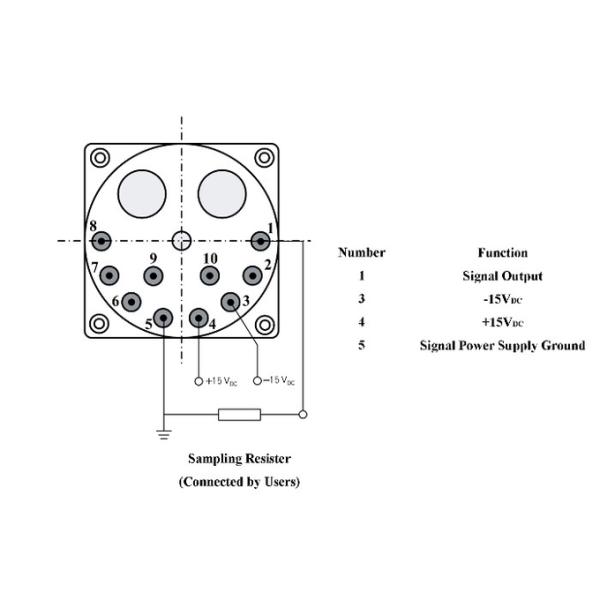 Accuracy Vibration Peak Sine Accelerometer Sensor for Extreme Temperatures Storage Temperature -55°C~+190°C