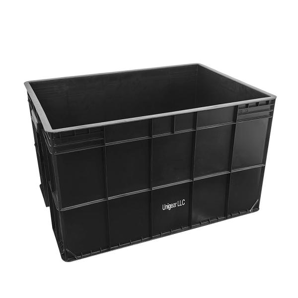 800*400*230мм Проводящий оборотный ящик Пластиковый ESD Электронные части Ящик Черный антистатический ящик