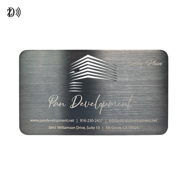 Custom Premium Metal NFC Business Card Stainless Steel Mirror Laser Etched NFC Card