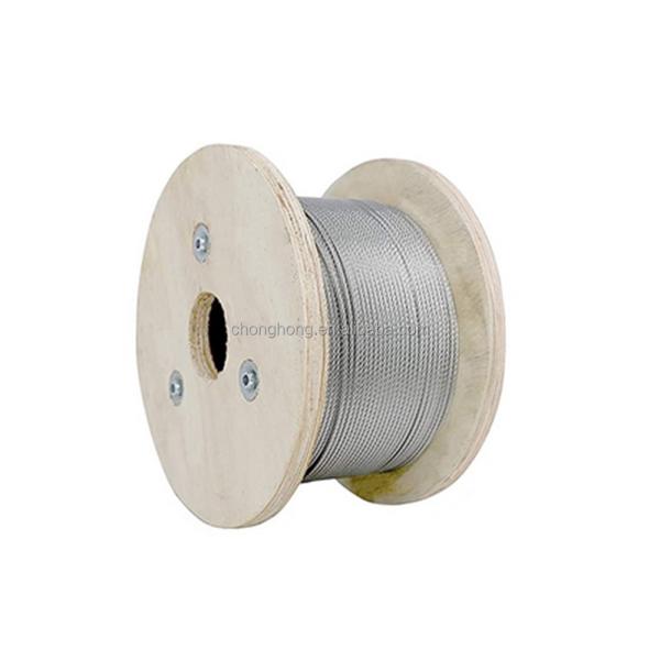 Stainless Steel Cable Wire Rope Slings 500FT 1000FT 1/8 3/16 1/4 7*7 7*19 1770Mpa-2160Mpa Tensile Strength for Hoisting