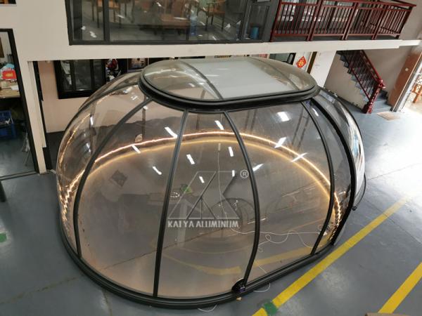 Outdoor Clear Transparent Pc Large Aluminum Profile Dome Trade Show Tent For Camping