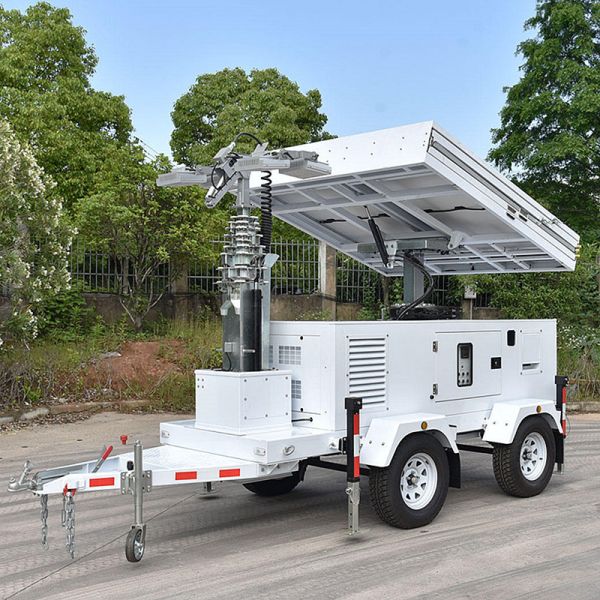 Eco Friendly Mobile Solar Light Tower 360 Degree Illumination Mining Operations Trailer Mounted Light Tower