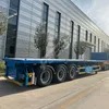 3 Axle Flat Bed Truck Semi Trailer 40 FT Container Cargo Equipment Transport Flatbed Semi Trailer Flatbed Truck Trailer