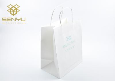 Os sacos de papel impressos pequenos do presente com logotipo/imprimiram sacos do punho da fita