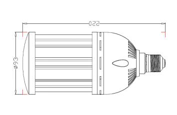140Lm / W 180 Degree Beam Corn Led Bulb , Outside Corn Led Lights Energy Efficient