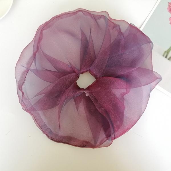 Floral Red Green Purple White Lace Scrunchie Hair Ties Women Girls