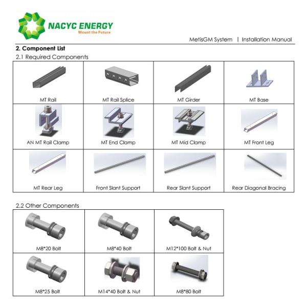 Adjustable Orientation Ground Mounting System PV Panel Mounting For Concrete Block Or Screw Pile