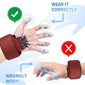 Adjustable Finger Exerciser BPA FREE Silicone Banne Hand Grip Strength Trainer Finger Resistancd Hand Strengthener