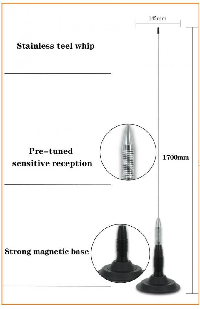 Easy Installation 26~28MHz CB Car Antenna With 1600mm Cable Length HT-C145