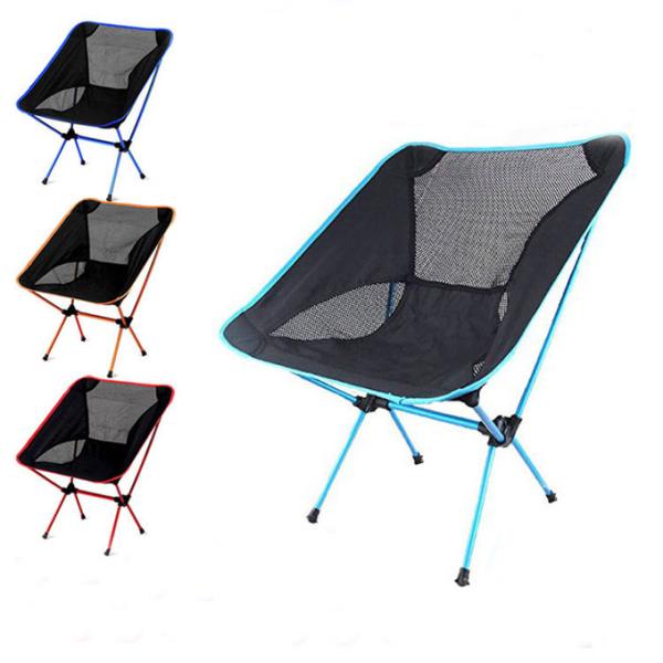 Lounge Lightweight Portable Camping Chair With Canopy Carry Bag 54x48x65Cm