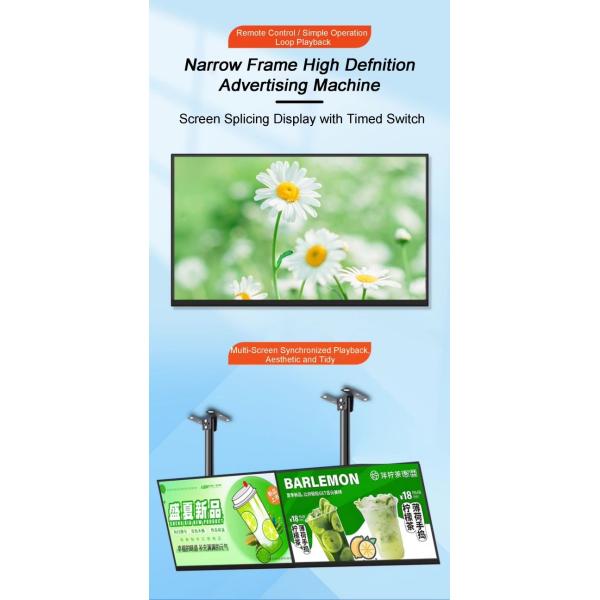 55 Inch Indoor Wall Mounted Window Video Advertising Display Board Digital Advertising Screen