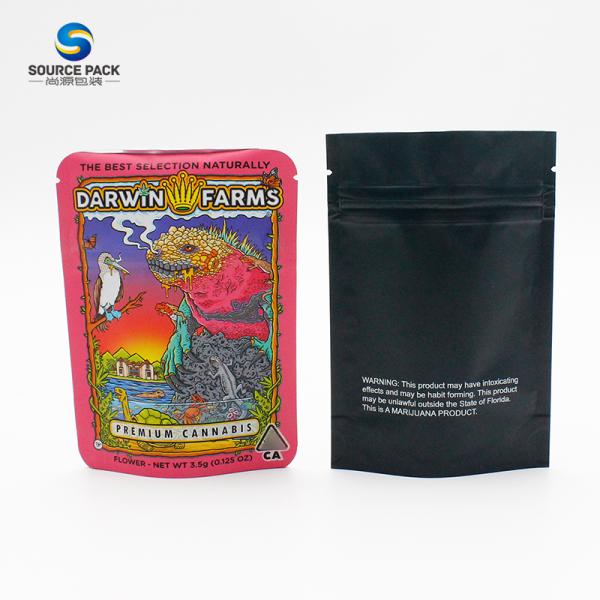 Ребенок устойчивый настраиваемый пакет для упаковки трав 3,5 грамм Mylar Stand Up Bag